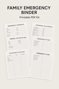 Family Emergency Binder – Printable Preparedness Kit